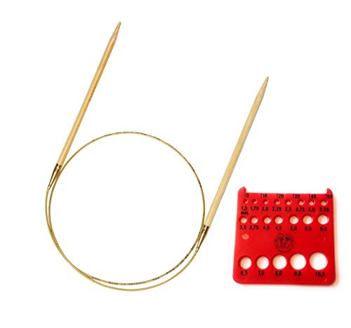 Aiguille circulaire bambou Addi Nature pour tricoter votre plaid
