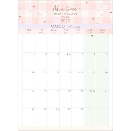 Tilibra - Calendário Planner 13,8 x 19 cm Soho 2025 - CALENDÁRIO
