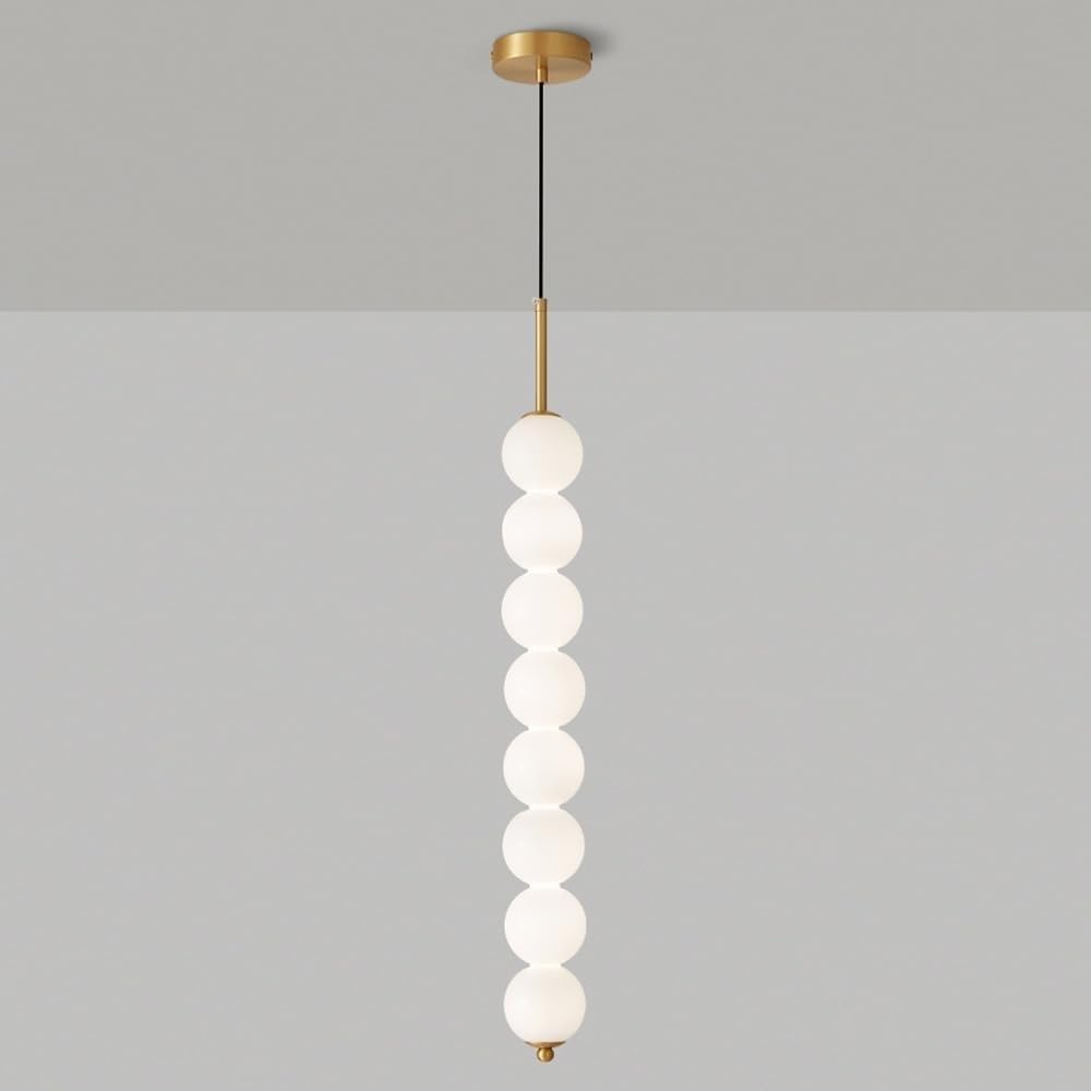 HYJAUSXB Ceiling Light Chandelier French Simple White Glass Lampshade Globe-Shaped 6W Lamp LED for Kitchen Island Bedroom Dining Room Foyer Living Study