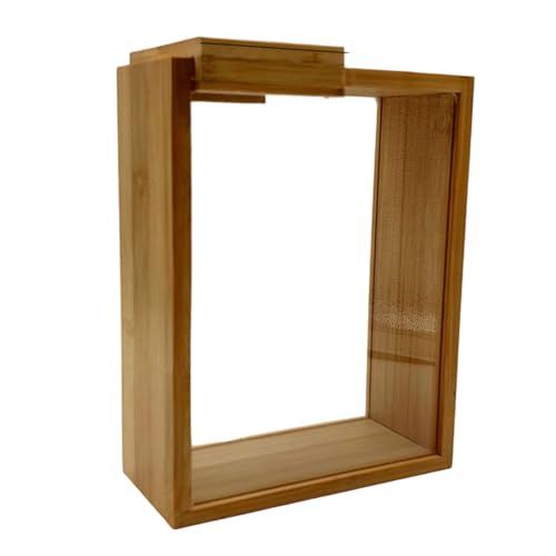 Distributeur de céréales en bois avec couvercle coulissant pour aliments secs Solution de rangement de cuisine