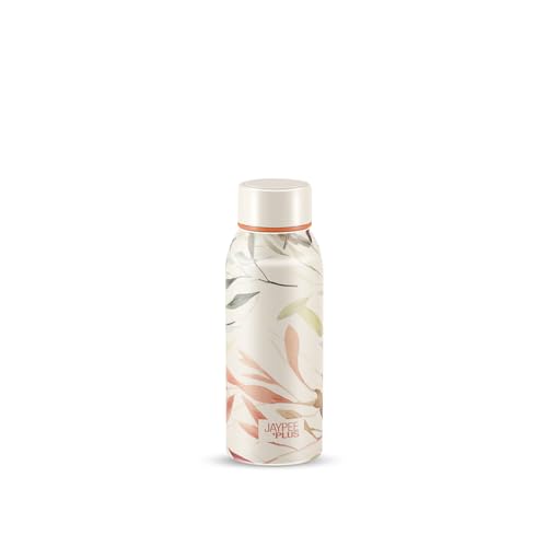 Image of Jaypee Plus Punch Prime Stainless Steel Printed Vacuum Insulated Water Bottle 500 ml | ISI Certified Rustproof & Leakproof Flask with 24Hrs Hot & Cold Ideal for School Kids, Office & Travel -(Cream)