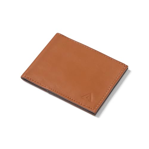 Image of Allett Sport Wallet, RFID Blocking Slim (Leather, Hazel Brown) | Slim Minimalist Front Pocket Leather Sport Wallet, RFID Blocking, Water-Resistant, Holds 4-24+ Cards & Cash, Men & Women