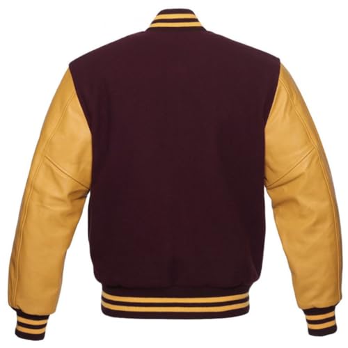 Varsity Jacket Baseball Letterman Jacket, Wool Body with Leather Sleeves Varsity Jacket For UNISEX2