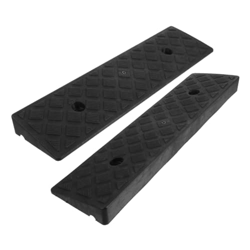 DINHEAROM Garage Threshold Ramp 2pcs Plastic Ramps for Door Steps Curbs Universal Application Comfortable