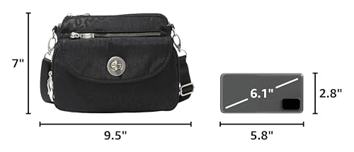Image of Baggallini Calais Crossbody Bags for Women 10x7 Lightweight Water-Resistant Travel Purse, RFID & Interior Organization