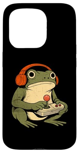 Vintage Gamer Frog Art Funny Gaming Men Women Kids �X�}�z�P�[�X iPhone 15 Pro �p