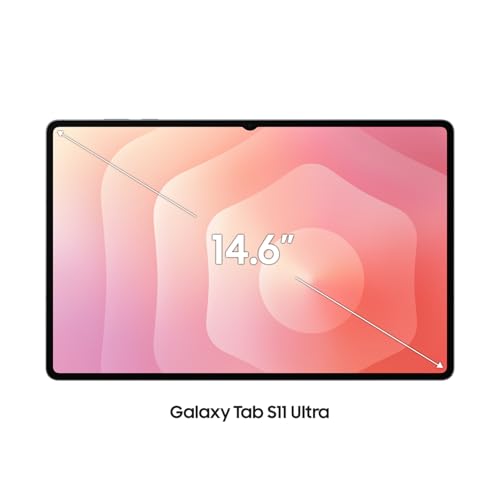 Image of Samsung Galaxy Tab S11 Ultra with S-Pen 2025 (256GB, 12GB RAM, Wi-Fi Only) 14.6 inch AMOLED, WiFi 6E Android 16 Tablet, 4K Camera | International Model X930 | 25W Fast Charger Bundle (Platinum Silver)