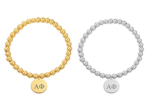 Alpha Phi Bracelet Sorority Stretched Beaded Bracelet