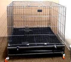 Big &Adult Dog Heavy Duty Dog Crate Strong Iron Large Dog Cage 49 INCH Black Colour with Wheel