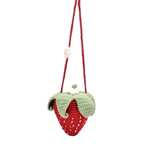Howoodor Erdbeer-Umhängetasche gehäkelt KKB