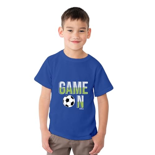 Image of Kidbea Bamboo Soft Fabric T-Shirt for Baby Boy | Game On (5-6 Years) Blue