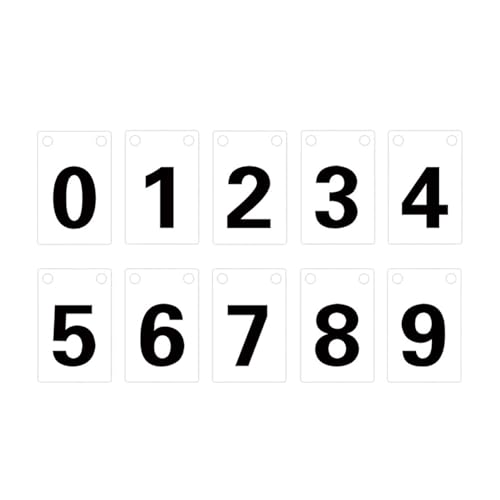 Yiju Score Keeper Numbers 0-9 Manual Score Flip Cards Scoring Board Scoreboard for Sports for Basketball Badminton Football