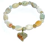 Hergestellt für Glauben, Ruhe und Harmonie (handgefertigte, streckende chinesische Feng Shui-Armband mit verschiedenen Jade-Tönen und Tönen)