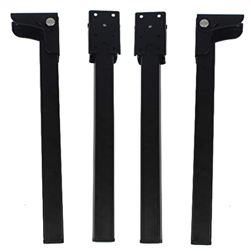 4 piezas - Patas plegables en forma de horquilla + Herrajes - Moderno y contemporáneo de mediados de siglo - Mesa de centro - Patas plegables para mesa pequeña, mesa de cama y mesa portátil portátil