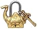 Functional Door Lock Golden Camel Design Functional Brass Lock with 2 Keys