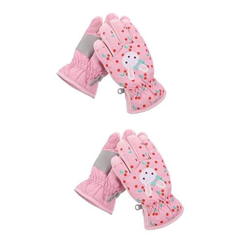 Moufles de ski pour enfants ABOOFAN lot de 2 paires de gants chauds étanches