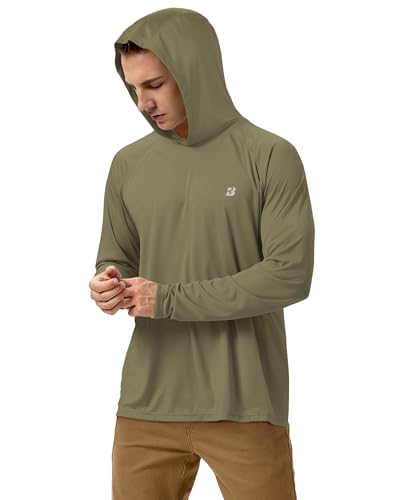 Roadbox Men's UPF 50+ Sun Protection Hoodie Shirt Outdoor UV Long Sleeve Fishing Shirts for Workout Running Swimming Hiking image 2