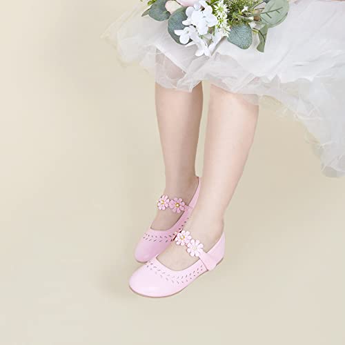 Image of Felix & Flora Girls Toddler Little Ballet Shoes - Flower Girls Mary Jane Flats Dress Shoes Party Wedding