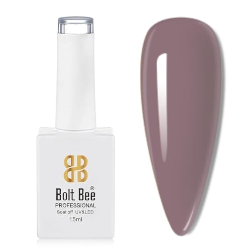 Image of Bolt Bee Baby Brown Color Gel Nail Polish Soak Off UV Gel DIY at Home Manicure Salon Nail Art (153, 15ml)