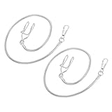 MECCANIXITY 2Pcs Pocket Watch Chain, Alloy Vintage Pocket Watch Chains with Lobster Clasps for Men Vests Suits Formal Clothes,Silver