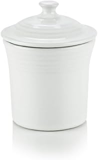 Fiesta® Mini Canister, 13oz – Durable Ceramic, Lead-Free, Dishwasher/Microwave/Oven Safe – Made in USA Dinnerware - White