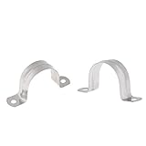 Flache Sättel Unbekannt 2 STK. Sattelklemme Sattelstütze Clamp aus 304 Edelstahl für Boot Marine Jacht, Φ 40mm, Silber