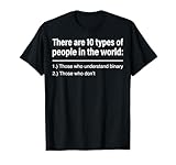 There Are 10 Types of People in the World Binary Math Gifts T-Shirt