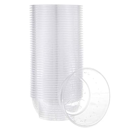 PLASTICPRO 6 oz Hard plastic Desert Bowls - Ice cream Bowls premium Quality Disposable Clear Bowl Pack of 50