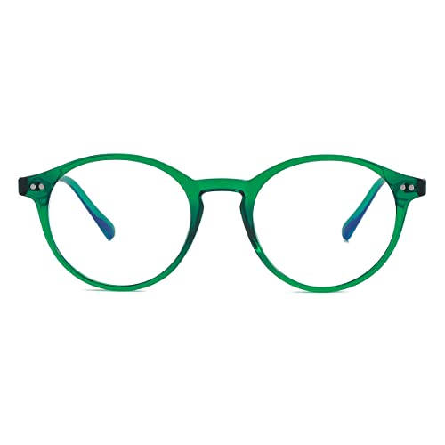 Image of Gleyemor Blue Light Glasses for Men Women, Vintage Round Frame Eyeglasses