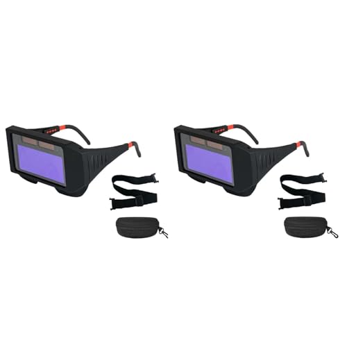 dissot - Gafas de soldadura fotoeléctricas automáticas, máscara de soldadura de oscurecimiento automático con energía solar, máscara de soldadura para ojos