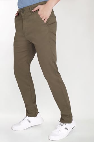 Image of DIVISIVE Men's Regular Fit Cotton Chinos Trousers Pants