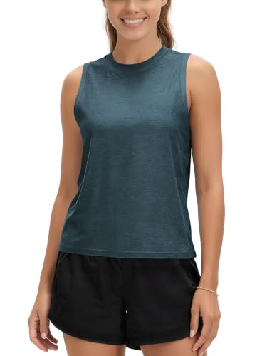 Image of ODODOS Women's Performance Tank Ultra Soft odSTRATUM Tech Sleeveless Tee Shirts High Crew Neck Pullover Top