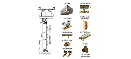 CRL 100FD484 48" Bi-Fold Hardware 4 Door Set miniatura 6