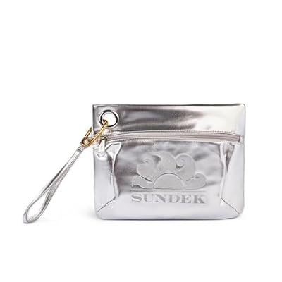 Sundek Pochette Laminated Clutch AW416ABPU7LA Argento 22 x 27 cm TU