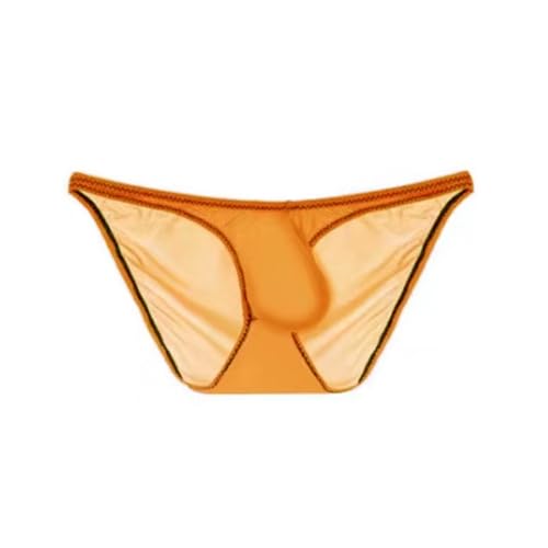 Men's Semi Transparent Ice Silk Triangle Pants Low Waisted Sexy Bikini Large Pouch Underwear3
