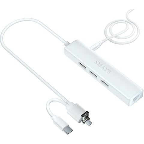 Smays USB OTG HUB with Ethernet Cover