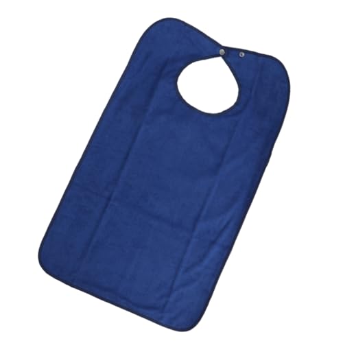 Babero para adultos lavable azul de doble capa impermeable protector de ropa 5