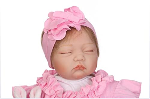 HOMONEY Reborn Puppe, 22 Zoll Silikon Reborn Baby Realistische Modepuppen Für Prinzessin Kinder Geburtstagsgeschenk Bebes Reborn Puppen Spielzeug Für Mädchen – Bild 4