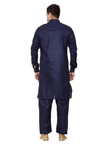 Pyjama Kurta Pathani pour homme en coton ample et léger - 6