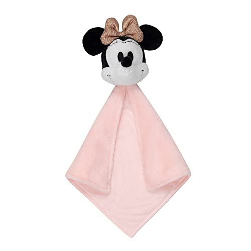 Image of Lambs & Ivy Disney Baby Minnie Mouse Lovey Pink/White Plush Security Blanket