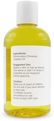 Soapeauty Golden Jojoba Oil | 100% Pure & Natural | Unrefined, Cold Pressed, Hexane Free | Moisturizing Oil for Skin, Face, Hair & Nails | 8 fl oz