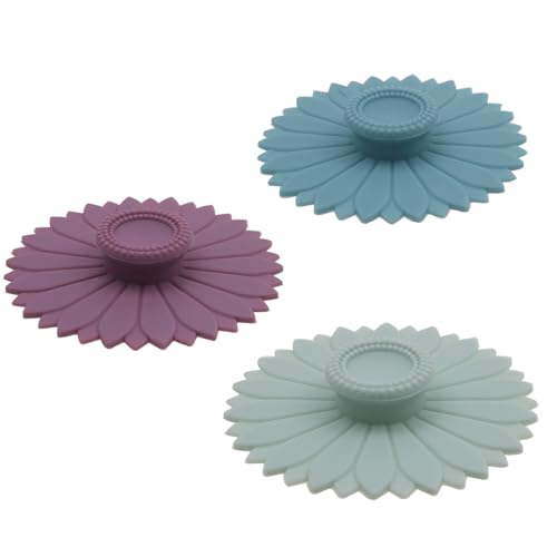 OZXNO Cubiertas de silicona antipolvo herméticas para tazas, tazas de té, tapas de taza de café caliente (3 unidades)