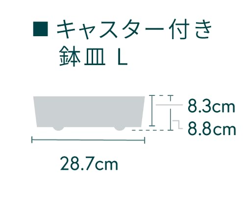 Amazon.co.jp: ECOPOTS キャスター付き 鉢皿 Amsterdam 外径28.7cm