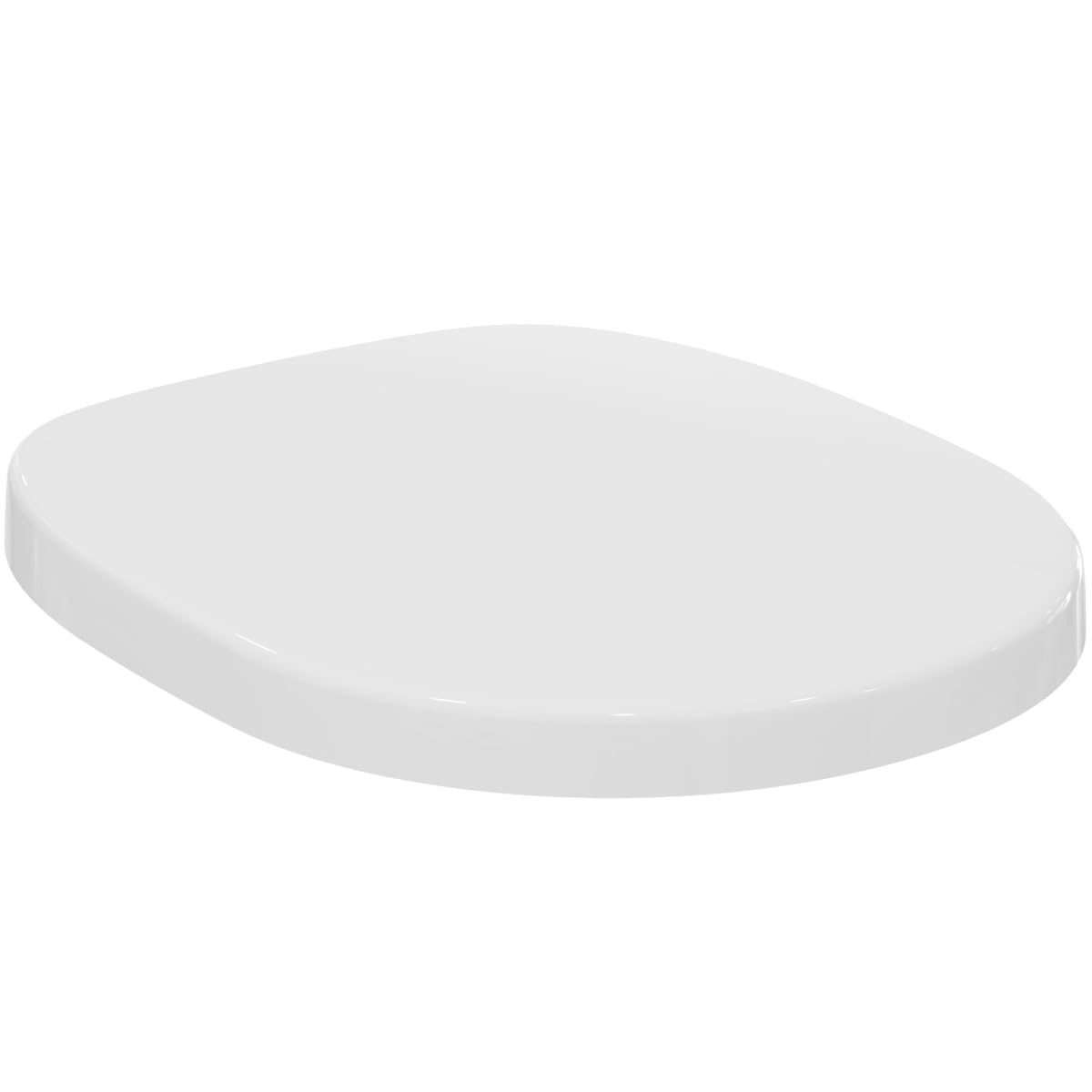 Ideal Standard White Tempo Toilet Seat And Cover, Rounded Shape, Durable Toilet Seat, Including Hinge Set For Easy Installation, Scratch-Resistant Duroplast – (220X270x25 Mm)