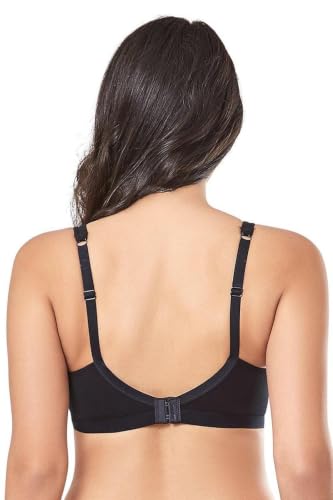 Image of Amante Every de Black Solid Non-Wired Non Padded Everyday Bra