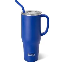 Swig Life Mega-Becher 850ml – Isolierter Edelstahlbecher Mit Griff & Strohhalm, Becherhalterfreundlich
