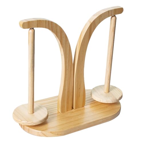 Soporte dispensador de : 11,3 x 6,2 x 10,8 pulgadas, husillo de madera maciza, soporte para ganchillo, ganchillo, accesorios, costura, herramientas, sin enredos, hilado, hogar, manualidades