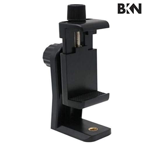 Image of BKN Universal Tripod Mount Adapter Clip with Adjustable Clamp for Mobile Phone, Smartphones & All Types of Tripods (Black)