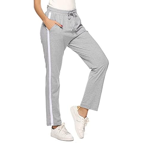 Doaraha Pantalón Deportivo de Mujer con Bolsillos y Rayas Laterales Cover