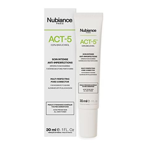 NUBIANCE - ACT-5 Anti-Acne Face Cream 30ml - Anti Pimple - All Skin Types - Sebum Regulation - Anti Imperfection - Effective Acne Treatment - No Dry effect Cover